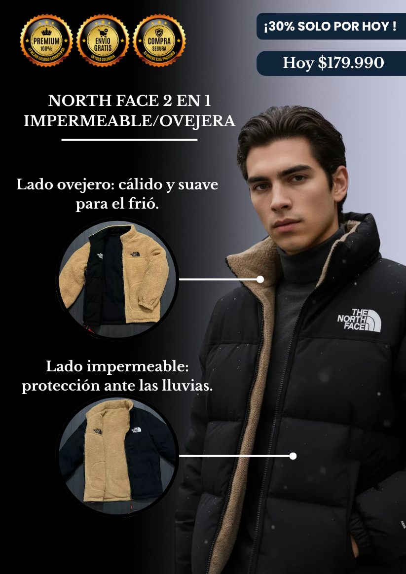 Chaqueta North Face 2 En 1 ❄️