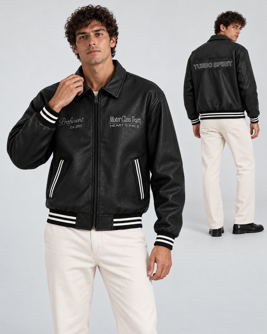 Chaqueta en Cuero - Retro Racing