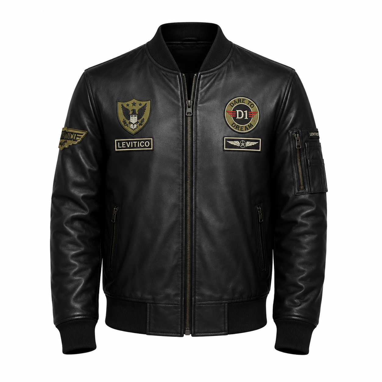Chaqueta en Cuero Premium - Aviadora Bomber Edición Black
