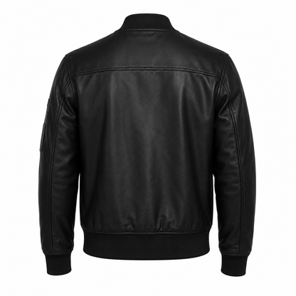 Chaqueta en Cuero Premium - Aviadora Bomber Edición Black