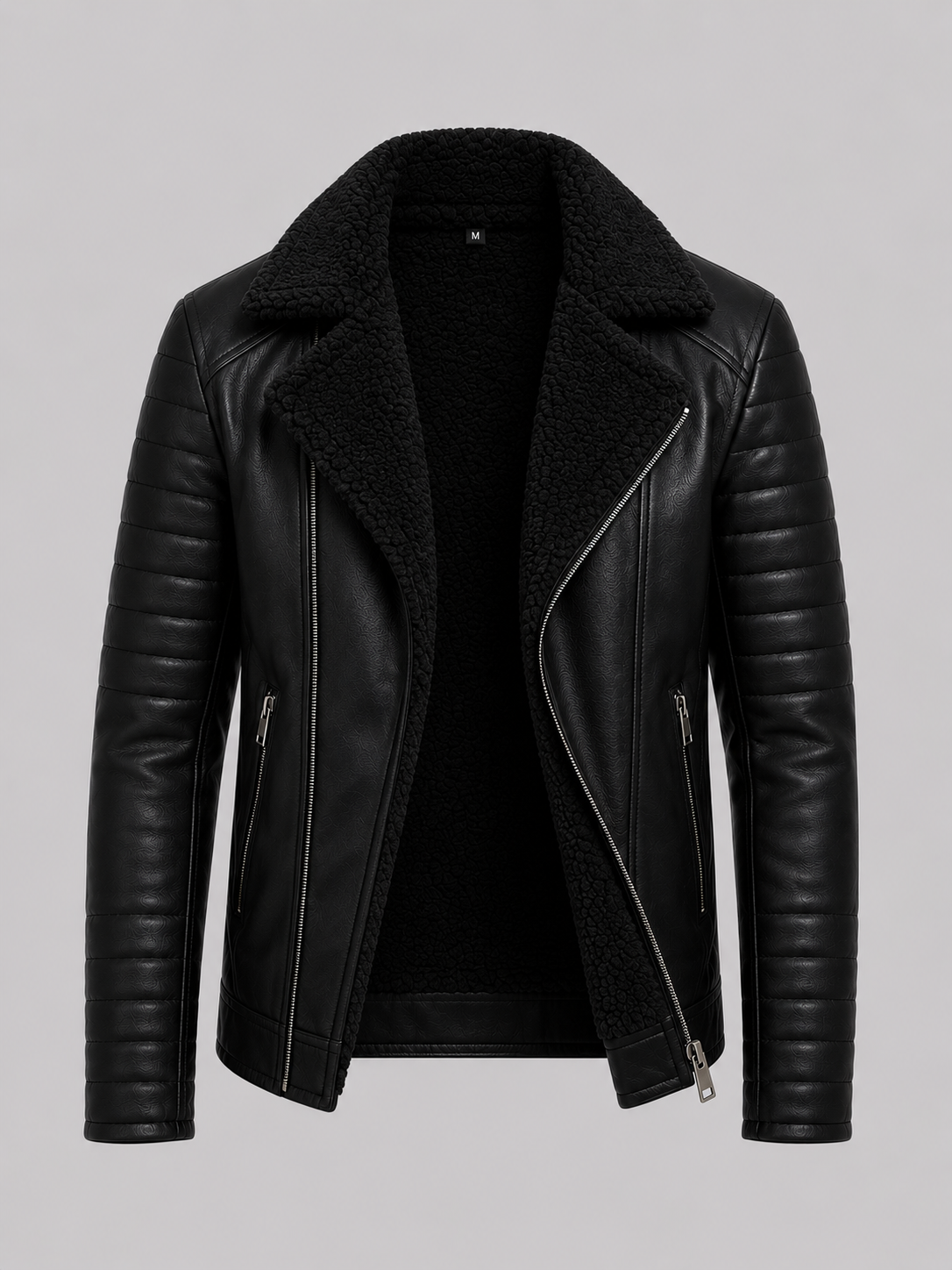 Chaqueta Nordic Premium™ en Cuero con Ovejero en Algodón