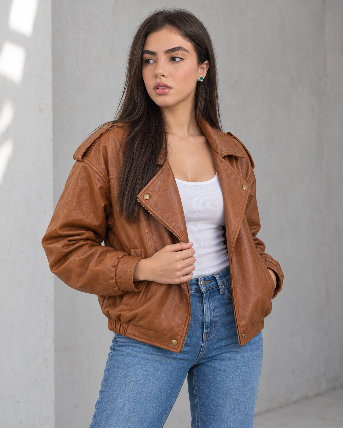 Chaqueta en Cuero - Linea Zara, Two Styles