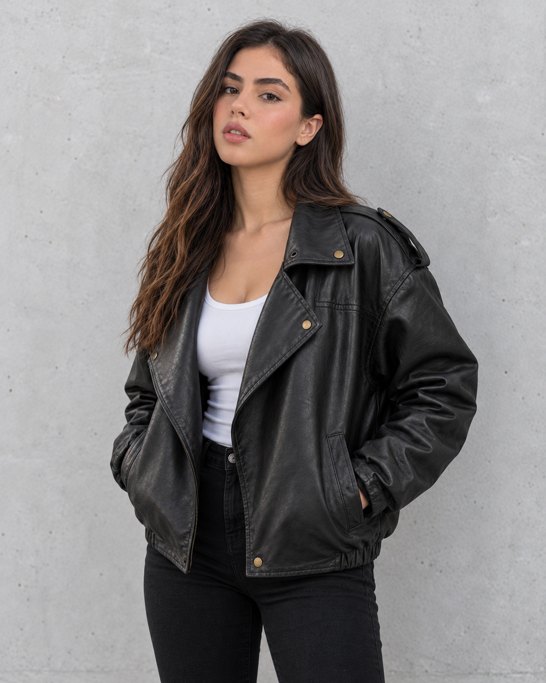 Chaqueta en Cuero - Linea Zara, Two Styles