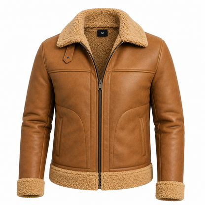 Chaqueta en Cuero con Gamuza – Interior En Algodón Peruano