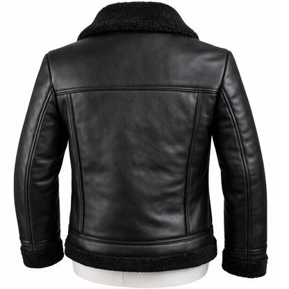 Chaqueta en Cuero con Gamuza  – Interior En Algodón Peruano