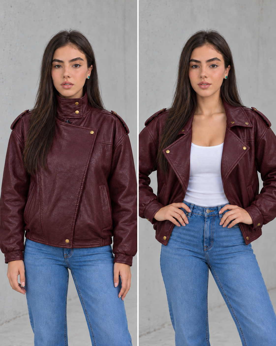 Chaqueta en Cuero - Linea Zara, Two Styles